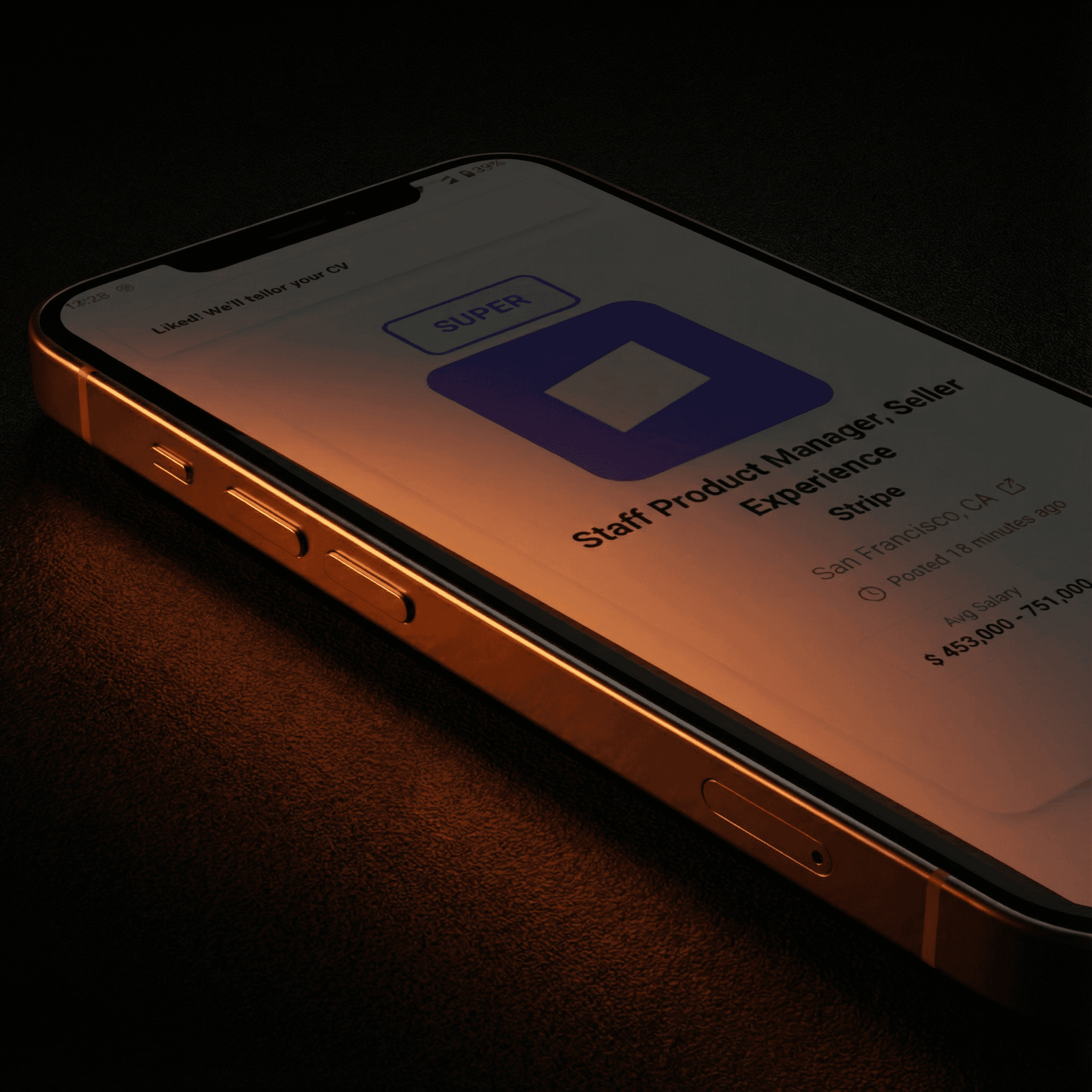 A dramatic sunset scene with a silhouetted hiker looking at Mount Fuji and its reflection in the water.